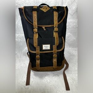 Benrus Black and Brown Men's Backpack
